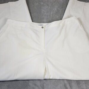 Evan Picone Women's 24W White Dress Pants Plus Size Straight Leg SL64E